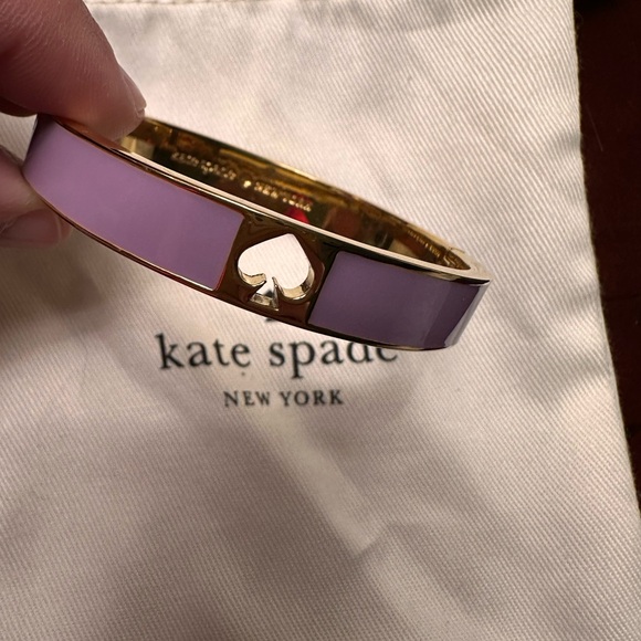 kate spade Two-Tone Lavender & Lilac Enamel Spade Bangle - Picture 2 of 3